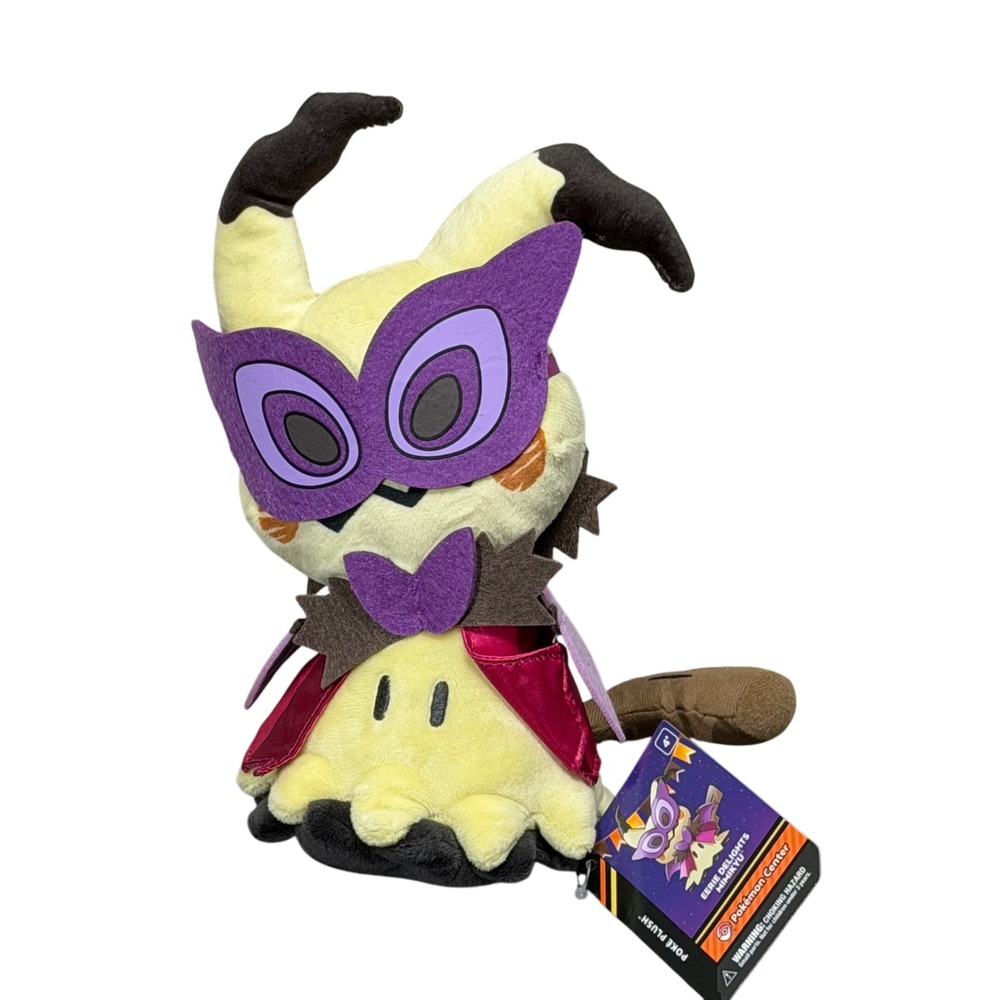 Pokemon Center Eerie Delights Mimikyu Plush Halloween Unisex 9in Yellow Costume